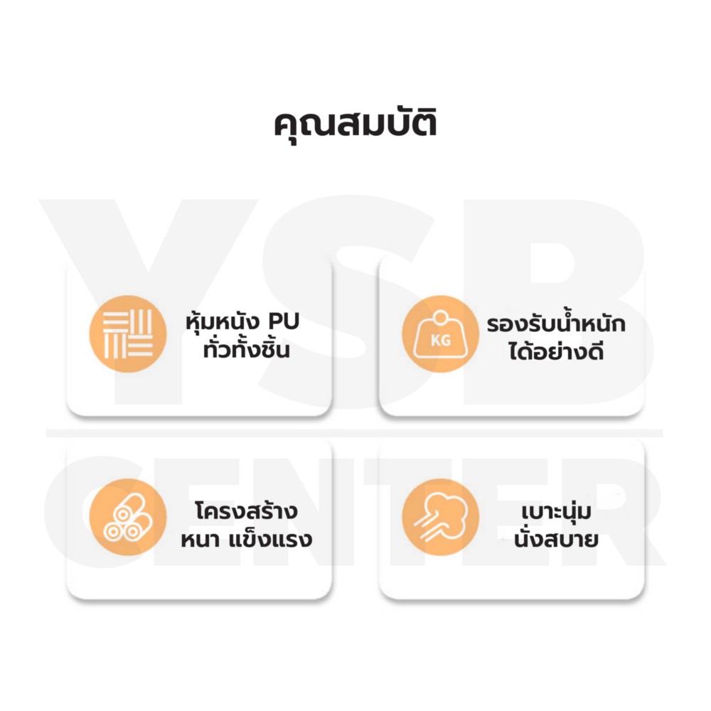 เก้าอี้ เบาะหนัง PU ขาเหล็ก สไตล์โมเดิร์น แข็งแรง YL0489 - YL0492