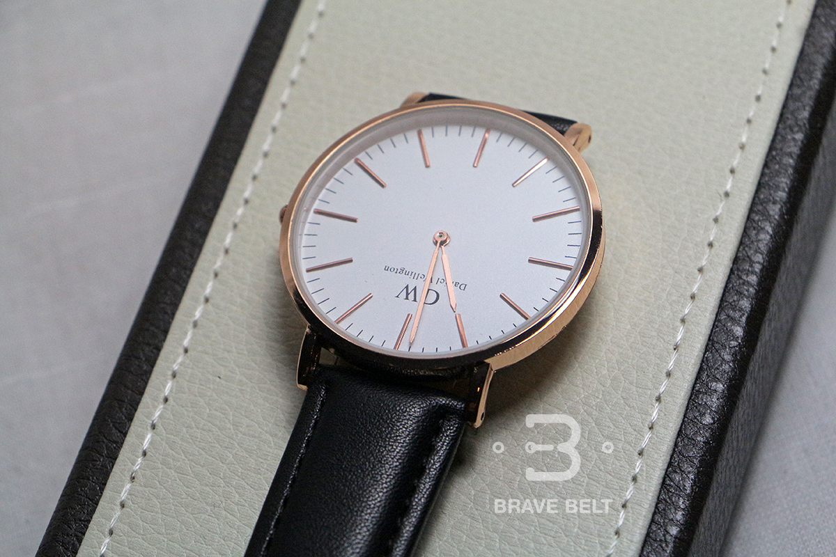 นาฬิกาวินเทจ Daniel Wellington Classic สายหนังสีดำ เกรดพรีเมี่ยม ขอบทอง