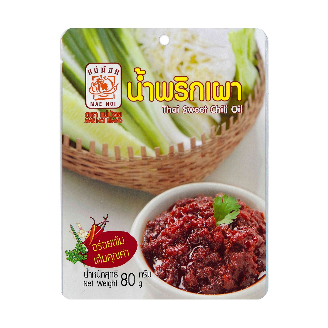 น้ำพริกเผากุ้ง ตราแม่น้อย | Thai Sweet Chilli Oil