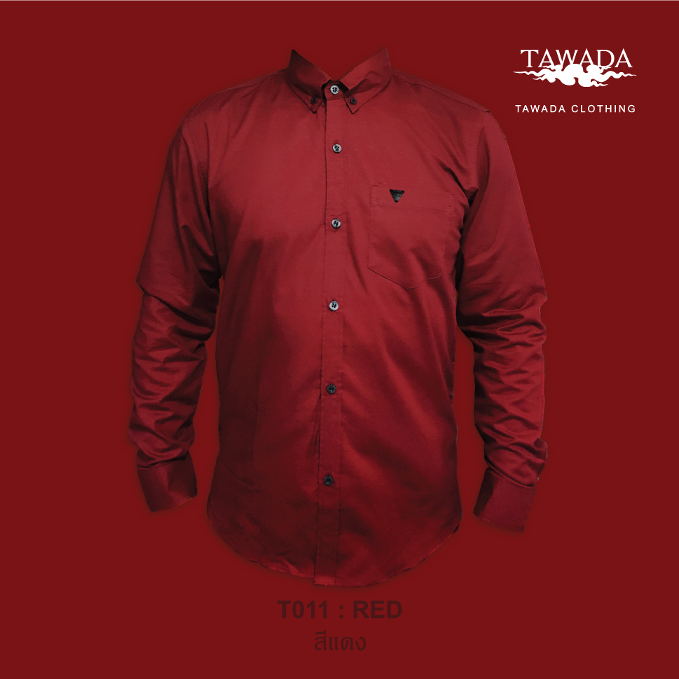 T011 สีแดง STANDARD SLIM-FIT