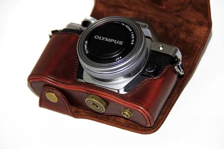 Bag Leather Case For olympus EM10 II