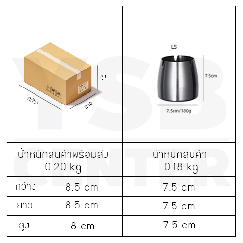 ที่เขี่ยบุหรี่ ที่วางบุหรี่ ที่เขี่ยบุหรี่สแตนเลส 410 ป้องกันลม แข็งแรง ทนทาน สีดำ C3M029 - C3M031