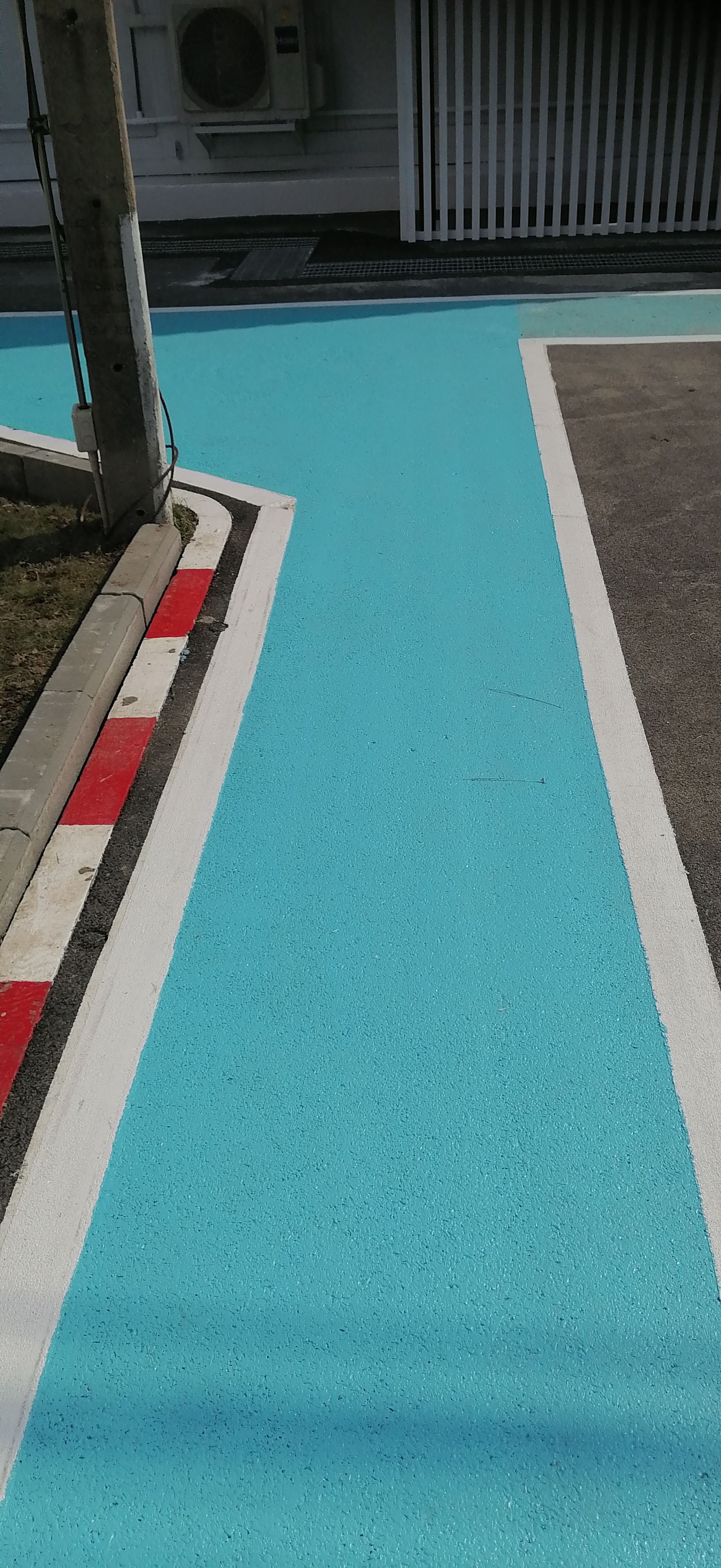 งานตีเส้นจราจรเส้นทางเดินภายในโรงงานสีเทอร์โมพลาสติก