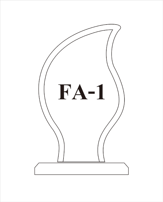 Code: FA-1 โล่อะคริลิค ความสูงตัวโล่ 6 - 9 นิ้ว ความหนาอะคริลิค 15 มม. พร้อมเลเซอร์ข้อความและโลโก้ ลงสีได้ไม่เกิน 2 สี ***ราคาเริ่มต้นที่ 550 บาท ( เมื่อทำการสั่งสินค้า 5 ชิ้น ขึ้นไป)***