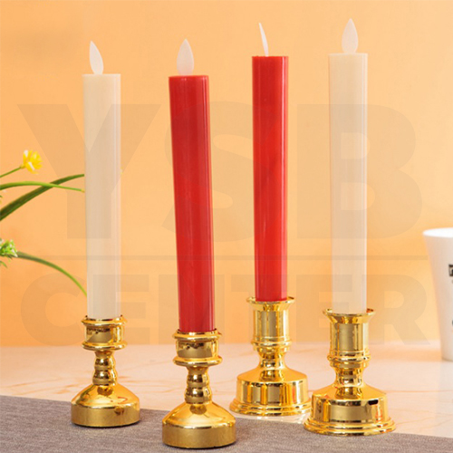 เทียน LED แบบใส่ถ่าน ชุดเชิงเทียน เทียนใส่ถ่าน พร้อมเชิงเทียน