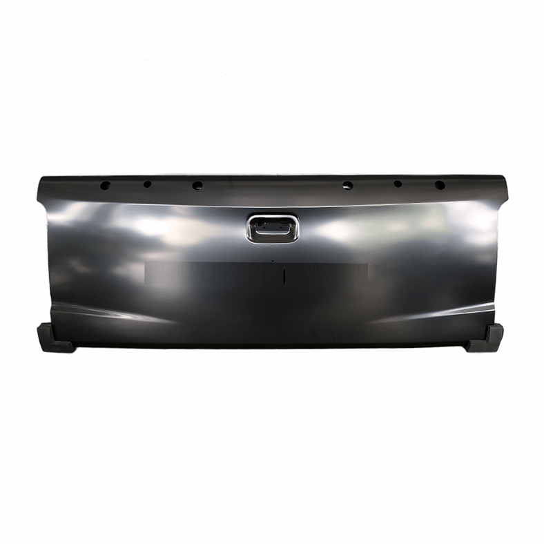 ฝาท้าย MITSUBISHI NEW TRITON(นิว ไทรทัน) รุ่นตอนเดียว เปิดกลาง มีรูหูจับ เหล็กดำ(หนาเทียบแท้ ไม่ทำสี) ปี2015-2020