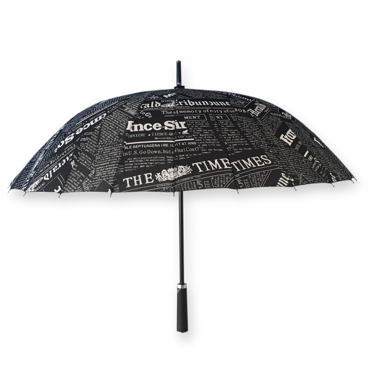 ร่มแฟชั่นตอนเดียวรายตัวหนังสือ ดำตรง 24 ก้าน23นิ้ว