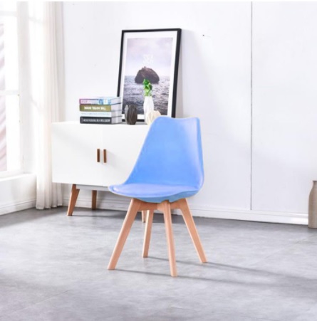 เก้าอี้ เก้าอี้พลาสติก ขาไม้ เบาะฟองน้ำ แข็งแรงทนทาน รับน้ำหนักได้ดี