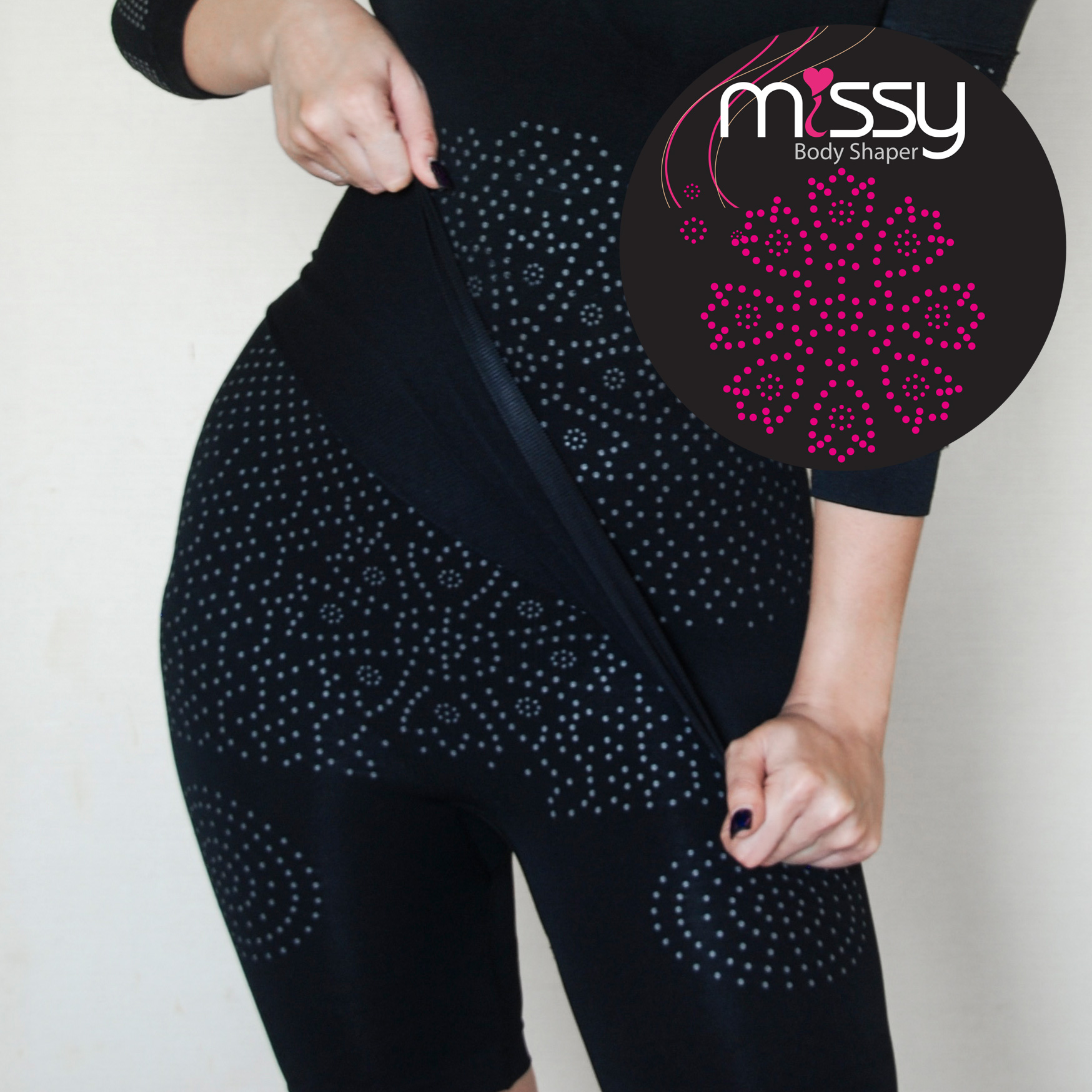 เม็ดดอท อินฟราเรด ชุดกระชับสัดส่วน 5 ชิ้น (Missy Body Shaper)