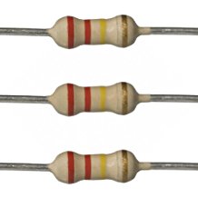 Resistors 220K Ohm 1/4W 5% Carbon Film
