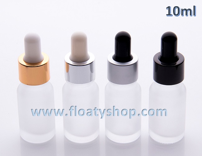 10ml ขวดแก้วดรอปเปอร์ สีขาวขุ่น