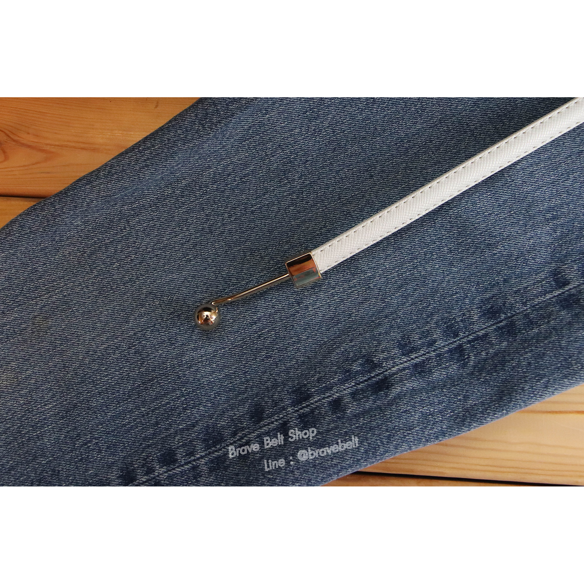 เข็มขัดแฟชั่นสีขาวแบบฟรีไซต์สวยๆ