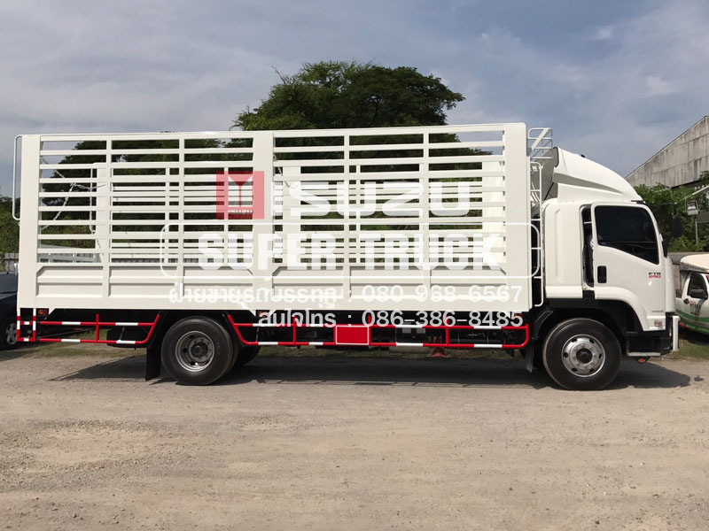 ISUZU FTR 240 แบบกระบะคอก (ช่วงต่อยาว 7.6เมตร)