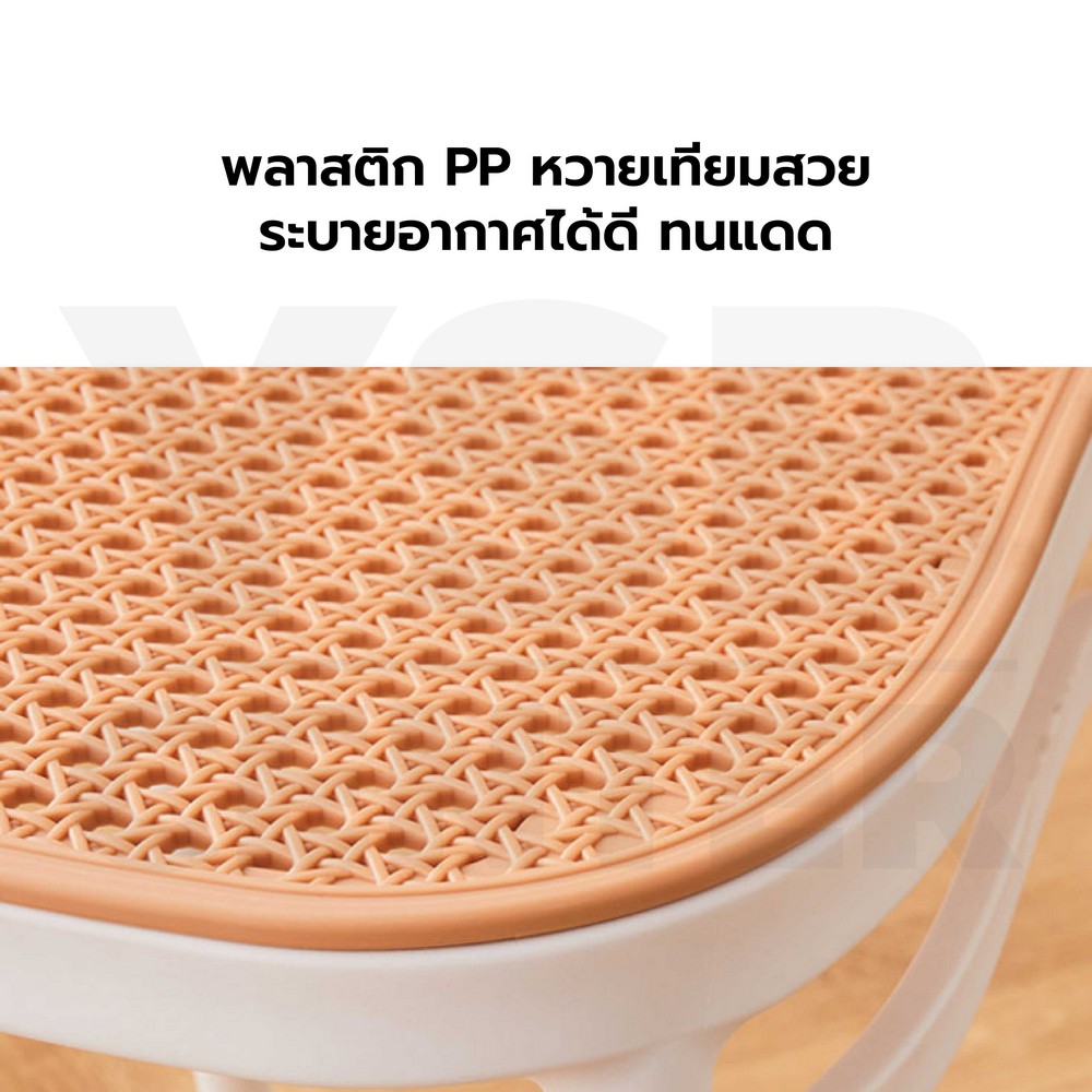 เก้าอี้พลาสติก หวายเทียม ร้านกาแฟ สไตล์โมเดิร์น