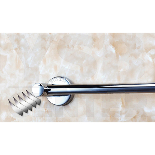 ราวแขวนผ้า สแตนเลส304 ราวเดี่ยว ในห้องน้ำ แบบติดผนัง ท่อใหญ่ ขนาด60cm. รุ่นC1L009-SUS304-160