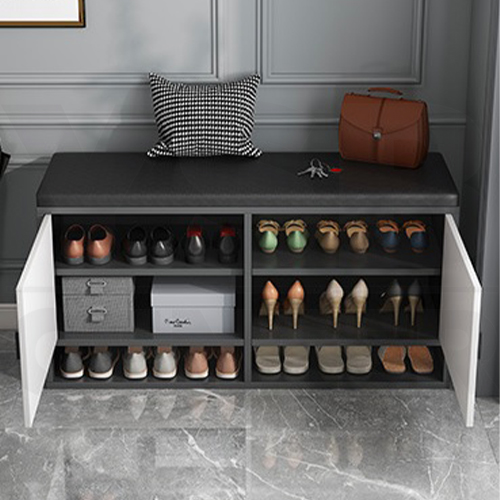 ชั้นวางรองเท้า ชั้นวางรองเท้าพร้อมที่นั่ง ตู้รองเท้า ฝาเปิด – ปิด สไตล์มินิมอล