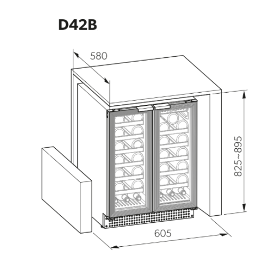 Dometic D42B ตู้แช่ไวน์ 42 ขวด
