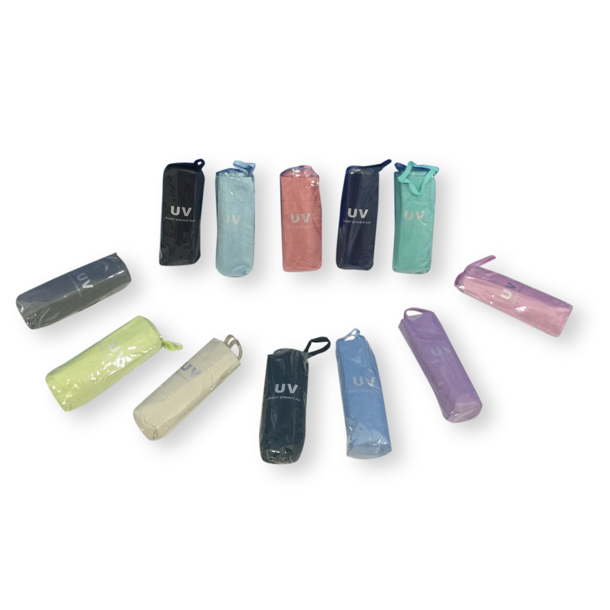 ร่มGBU5ตอนรหัส GM523ยูวีสีดำ นํ้าหนักเบา