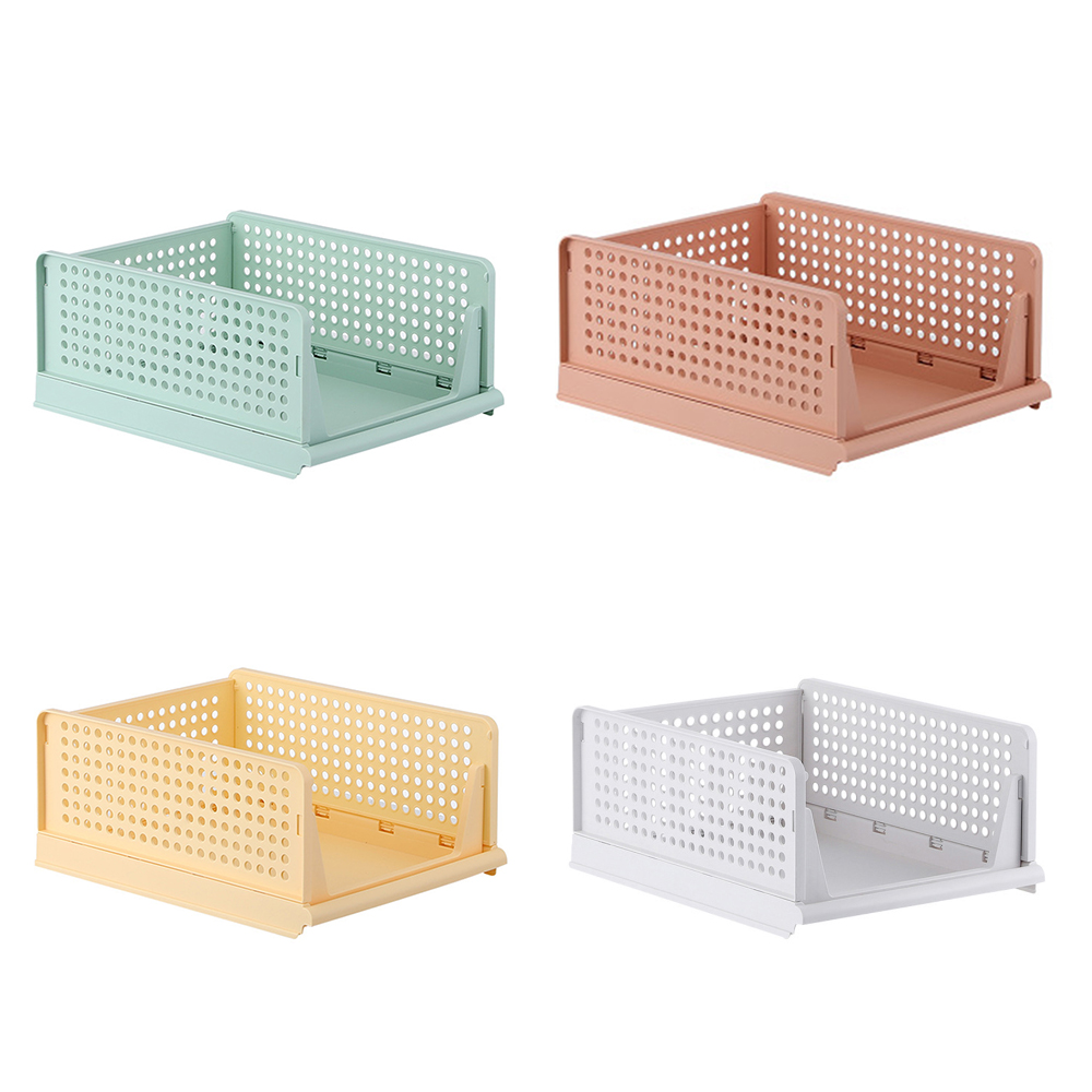 ตะกร้า ตะกร้าเก็บของ ชั้นวางพับเก็บได้ ตะกร้าพลาสติก พับได้ สไตล์มินิมอล