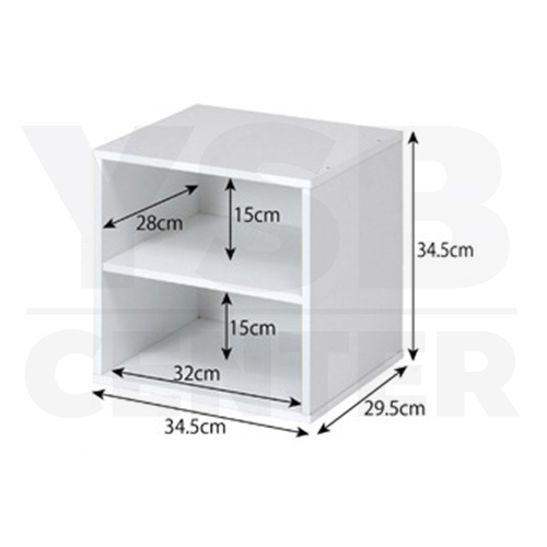 CASSA ตู้ ชั้นวางของ ชั้นวางหนังสือ กล่องเก็บของ ชั้นอเนกประสงค์ ทรงสี่เหลี่ยม 2 ชั้น