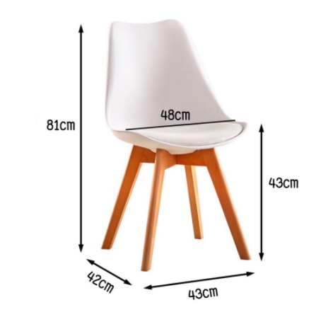 เก้าอี้ เก้าอี้พลาสติก ขาไม้ เบาะฟองน้ำ แข็งแรงทนทาน รับน้ำหนักได้ดี