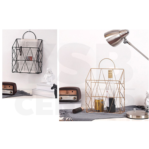 CASSA ตะแกรง ตะแกรงเหล็ก ตะแกรงเหล็กจัดเก็บของ ตะแกรงแขวนอเนกประสงค์ สีทอง รุ่น C199-WG3520-G