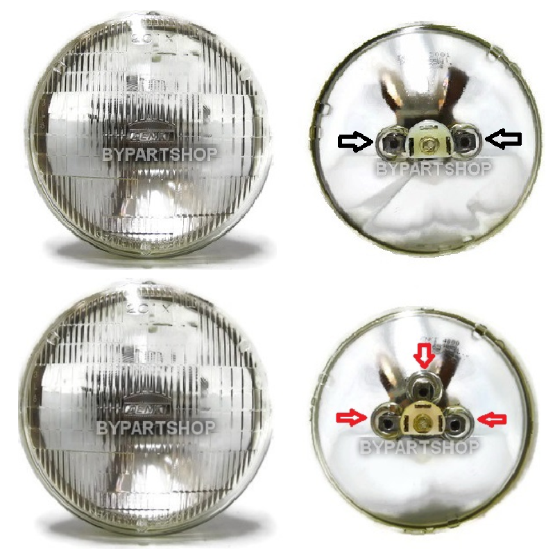 ไฟหน้า DATSUN(ดัสสัน) 620/720 รุ่นไฟตากลม 12v ขนาด 5.5x5.5นิ้ว (เลือกขั้วกี่ขา)