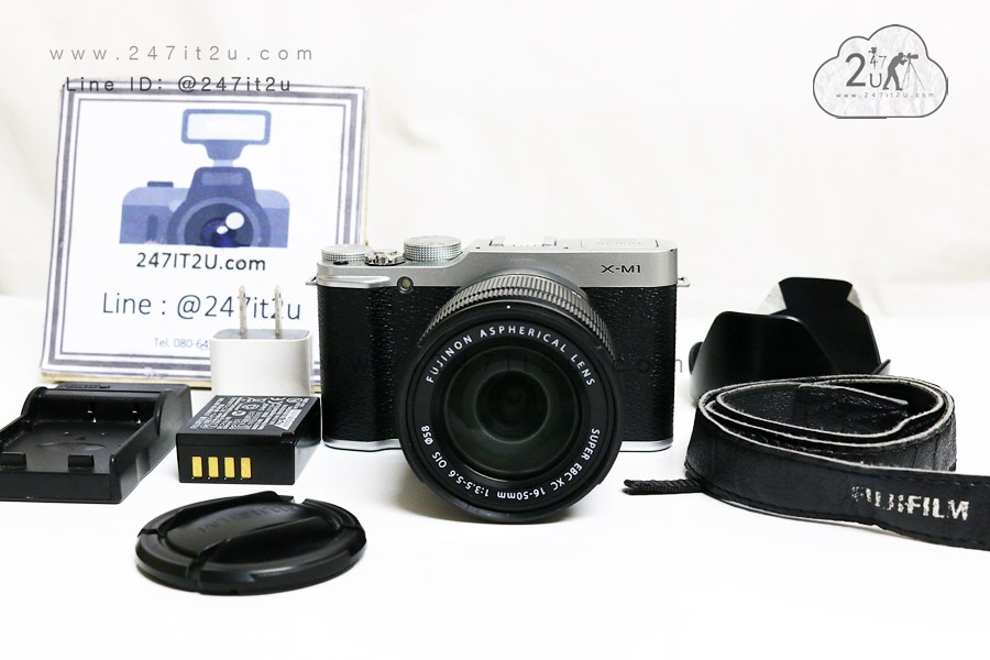 Fujifilm X-M1 พร้อมเลนส์ 16-50mm f3.5-5.6 สี silver