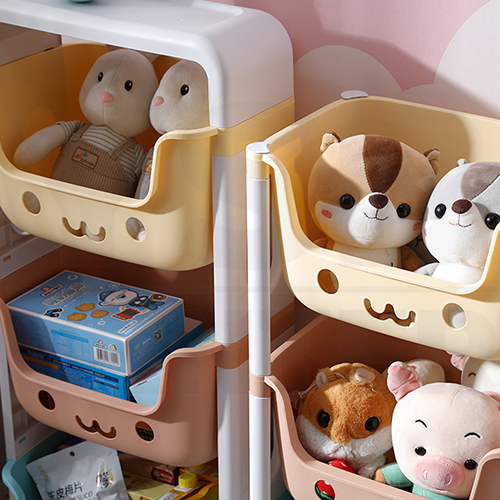 ชั้นวาง ชั้นวางของพลาสติก ชั้นวางของเด็ก ชั้นวางอเนกประสงค์ พร้อมล้อ