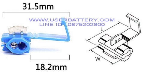 14 ชิ้น ตลับต่อสายไฟรถยนต์ AWG 18-14 (สีน้ำเงิน) 0.75-2.5 Sq.mm