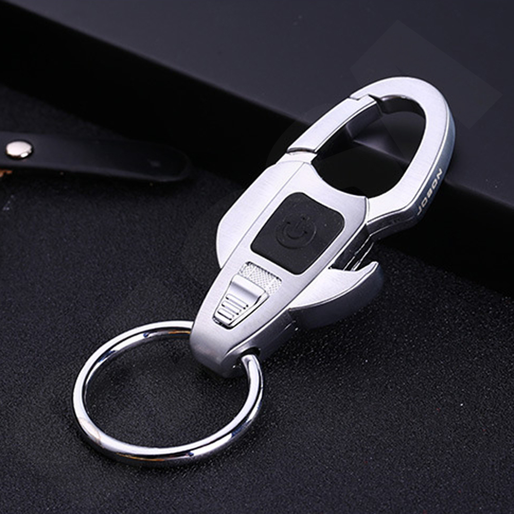 JOBON พวงกุญแจ 3in1 เกรดพรีเมี่ยม พร้อมไฟฉายLED และปุ่มปลดล็อคอัฉริยะ