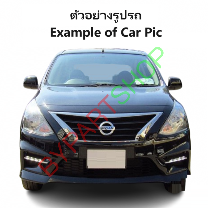 หน้ากระจัง NISSAN ALMERA(อัลเมร่า) รุ่นที่2 คาดโครเมียม ไม่มีโลโก้ ปี2014-2018 (รหัส:ALMERA'14)