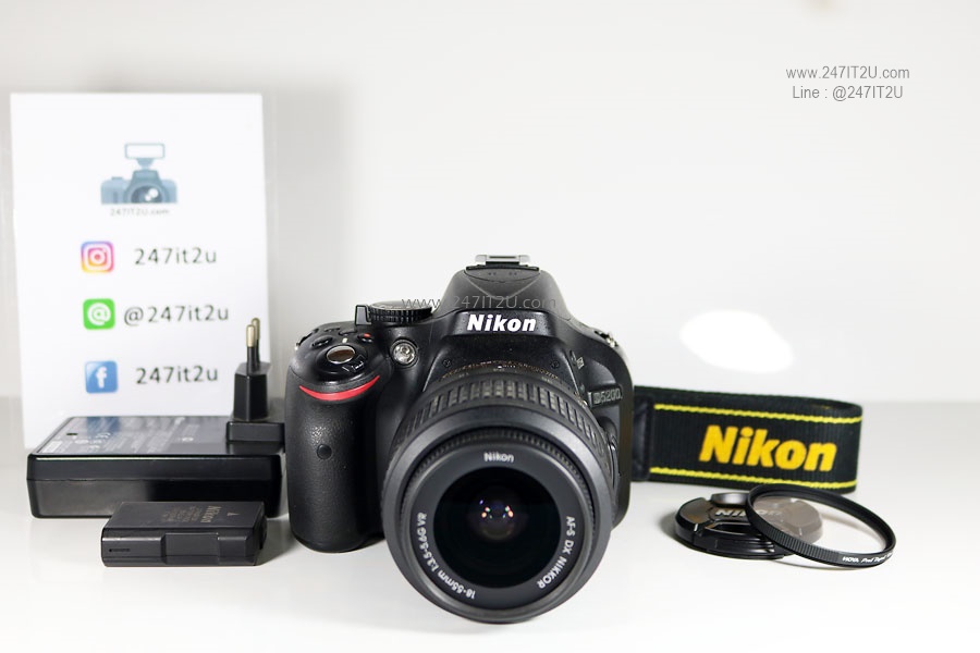 กล้อง Nikon D5200 + เลนส์ 18-55mm สภาพดี