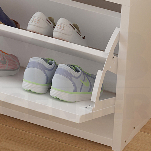 CASSA ชั้นวางรองเท้า ชั้นวางรองเท้าพร้อมที่นั่ง ตู้รองเท้า ฝาเปิด – ปิด ความยาว 81 cm. แบบ 2 ชั้น