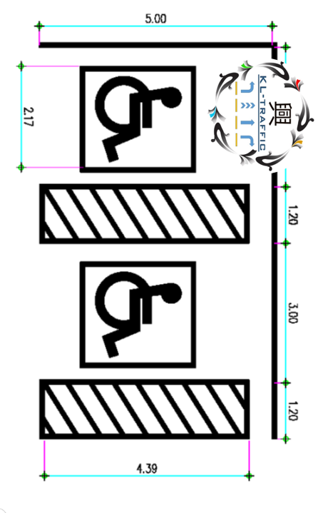 แบบช่องจอดรถคนพิการ