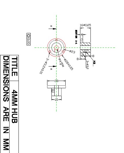 hub 4 mm สำหรับล้อ mecanum