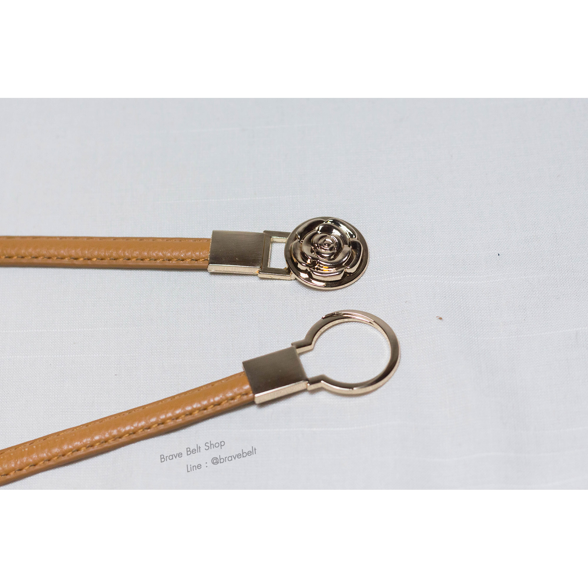 เข็มขัดปรับสายได้ หัวเข็มขัดสีทอง