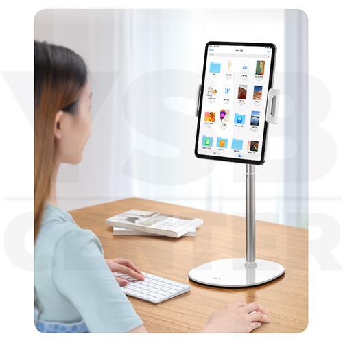 แท่นวาง แท็บเล็ต iPad มือถือ แท่นวางตั้งโต๊ะ พร้อม ที่หนีบ ดีไซน์ทันสมัย พกพาสะดวก รุ่น J1M033-X7