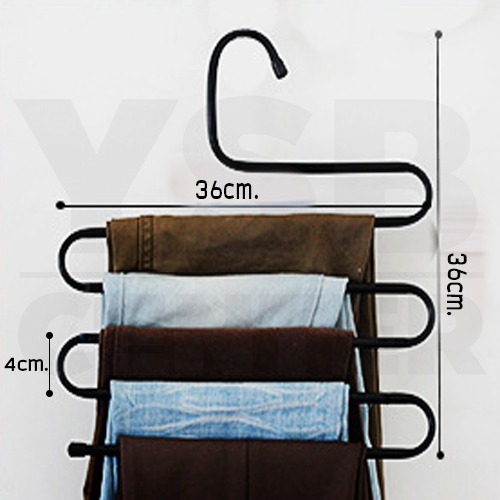 CASSA ชุด SET 2ชิ้น ไม้แขวนกางเกง แบบประหยัดพื้นที่ ภายในตู้เสื้อผ้า