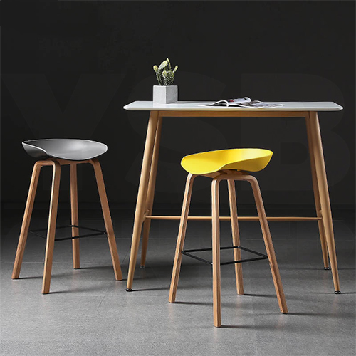 เก้าอี้ เก้าอี้บาร์ เก้าอี้ทรงสูง เก้าอี้เคาน์เตอร์บาร์ เก้าอี้ขาเหล็กหุ้มลายไม้ เฟอร์นิเจอร์แต่งบ้าน รุ่นF1C023 - F1C029