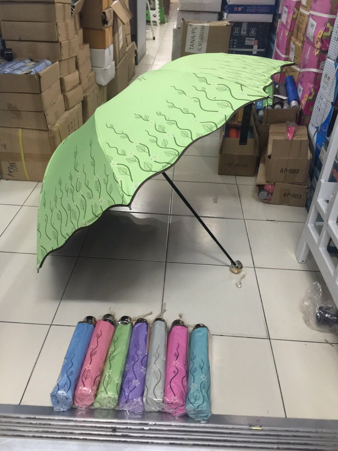 ร่มโค้งแฟชั่นยูวีดำ รหัส 9201