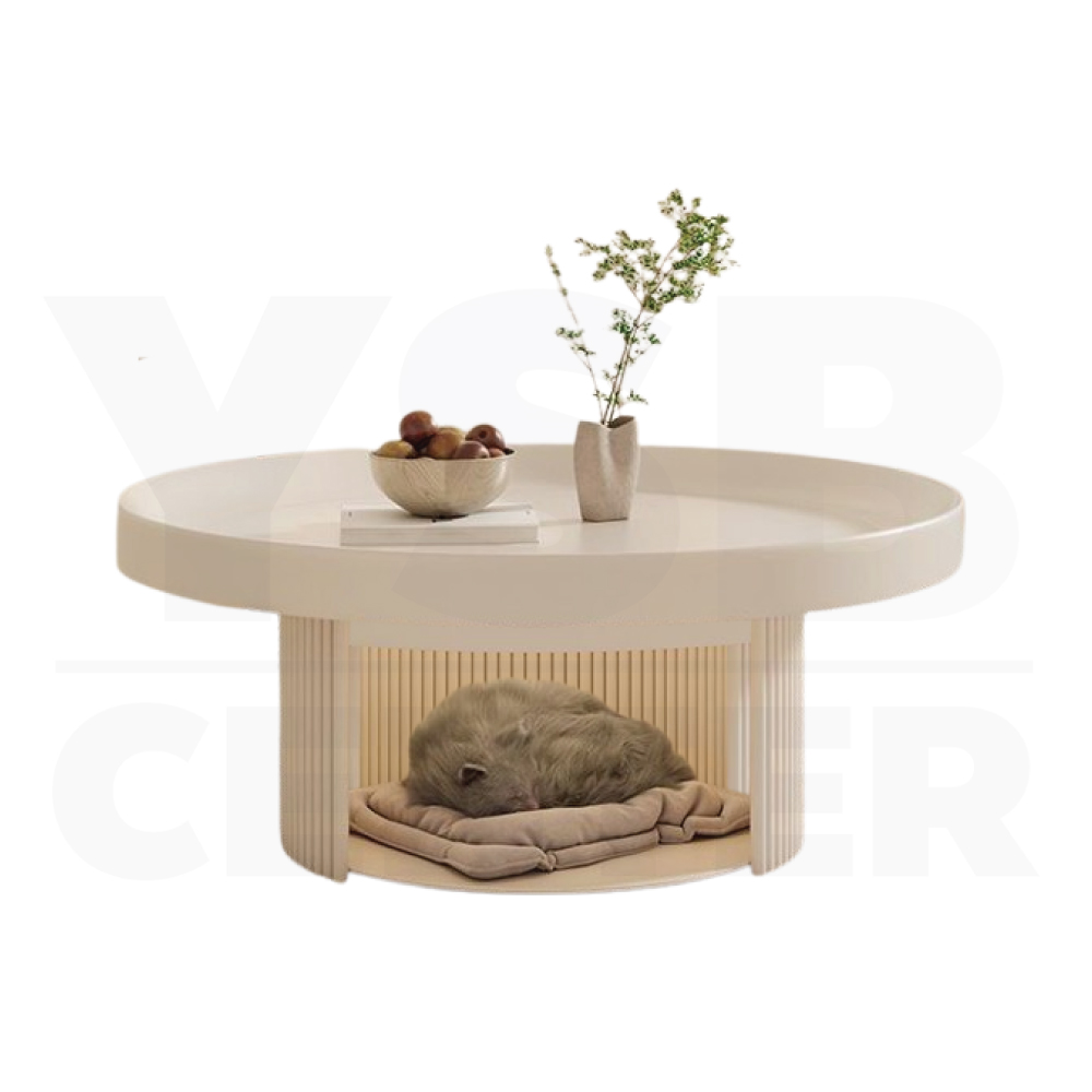 โต๊ะกลาง กลม อเนกประสงค์ แข็งแรง ขนาด 75 X 75 x 40 CM.