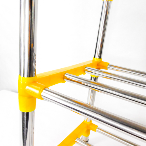 ชั้นวางรองเท้าสแตนเลส 3 ชั้น แบบท่อใหญ่พิเศษ รุ่น CB0044-SR-Y360