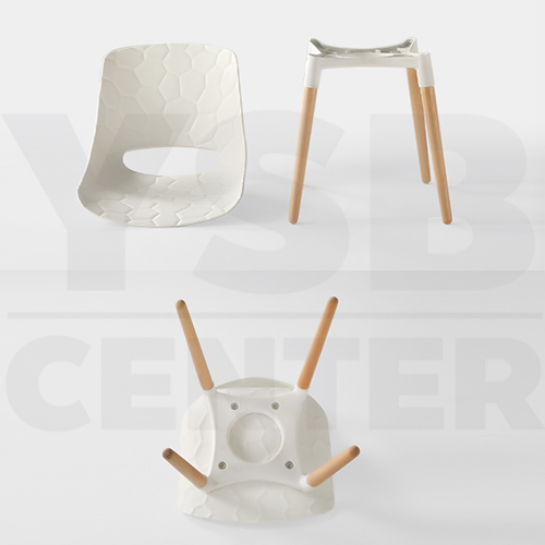 เก้าอี้พลาสติก สไตล์โมเดิร์น เก้าอี้ห้องอาหาร เก้าอี้ร้านกาแฟ ขาไม้ สไตล์โมเดิร์น ขนาด 46*45*78 cm