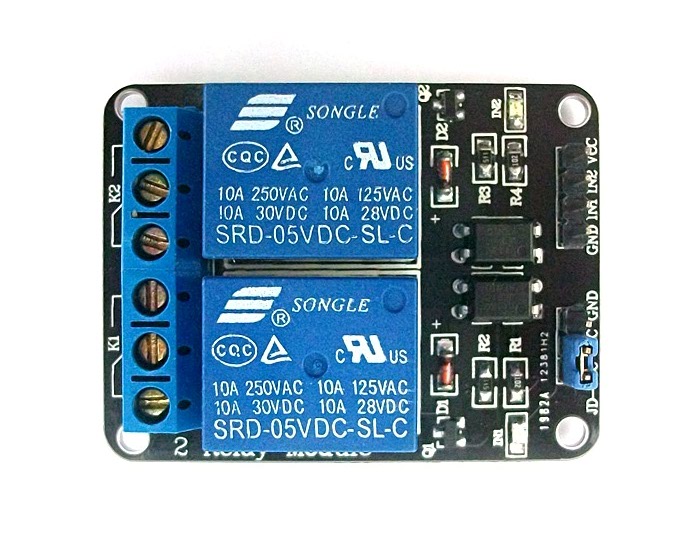 Relay 5V 2 channel with optocoulper isolation