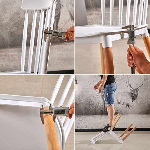 เก้าอี้พลาสติก เก้าอี้ขาไม้บีช เก้าอี้ทานอาหาร เก้าอี้ร้านกาแฟสไตล์โมเดิร์น เก้าอี้โครงขาไม้ที่นั่งพลาสติกเกรด PP รุ่น F177 - F183