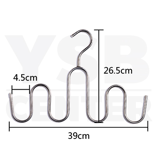 CASSA ชุด SET 2ชิ้น ไม้แขวน ไม้แขวนแสตนเลส ไม้แขวนผ้าอเนกประสงค์ รุ่น CB0034-HC78551-27X39-02