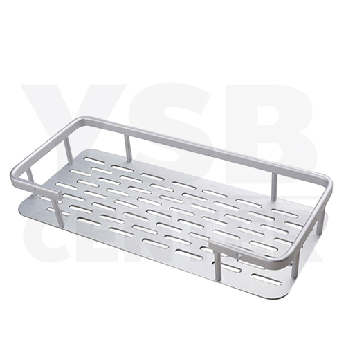 ชั้นวางของอเนกประสงค์ในห้องน้ำ 1 ชั้น ติดผนัง อลูมิเนียม รุ่นC1L061-ALM-8024