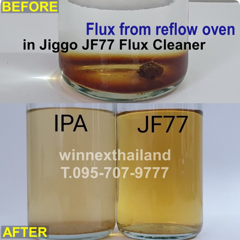 Jiggo JF77 Flux Cleaner (water-based,non-toxic,water-soluble,non-flammable) น้ำยาล้างฟลักซ์ สูตรน้ำ กลิ่นเบา ไม่ติดไฟ ไม่มีสารต้องห้าม