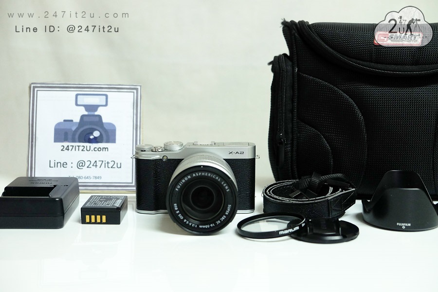 กล้อง Fujifilm X-A2+เลนส์ 16-50mm f3.5-5.6 OIS II สีเงิน